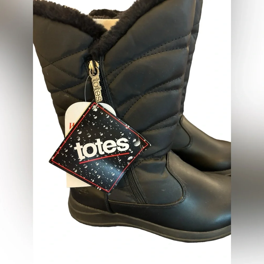 Totes‎ Women’s Black Jazzy Waterproof Boots Size 6 (NWT)